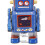 Aufzieh-Roboter - Größe: Klein, Eisen-Uhrwerk, Blau 10