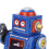 Aufzieh-Roboter - Größe: Klein, Eisen-Uhrwerk, Blau 5