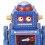 Aufzieh-Roboter - Größe: Klein, Eisen-Uhrwerk, Blau 4