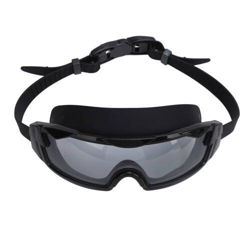 Schwarze PC/Silikon-Schwimmbrille, klare Gläser, 206 g 1