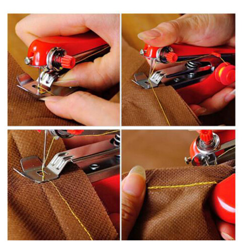 Handheld Mini Sewing Machine for Crafts, Home & Travel, Red 2