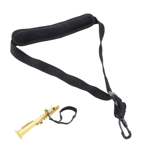 Correa de cuello para saxofón suave, acolchada y ajustable - nylon