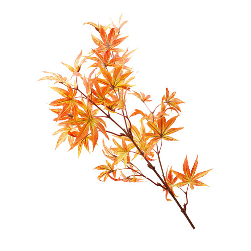 83 cm Ahornzweig mit 34 Blättern, orange