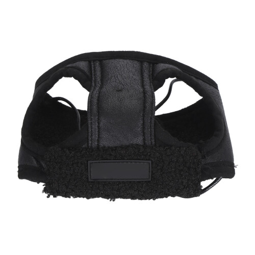 Hund Luftfahrt Hut Schwarz 37cm/14.6in PU Leder