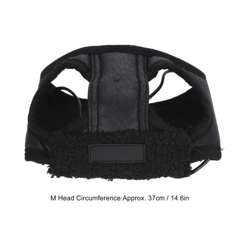 Hund Luftfahrt Hut Schwarz 37cm/14.6in PU Leder 1