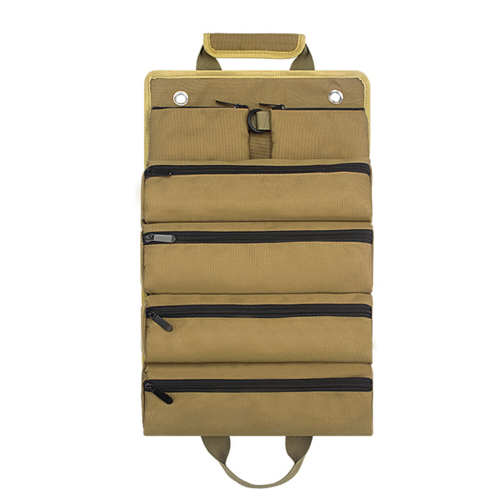 Roll Up Tool Bag Organizer Oxford Cloth, Space-Saving Electrician Tools Pouch 9381335395483