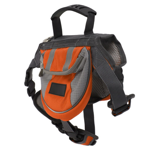 Hundesattel-Tasche Größe M orange große Kapazität 1