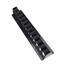Whip Rack Schwarzer Pferdestock Halter ABS Wandhalterung Platz für bis zu 11 Peitschen oder Stöcke Pferdehalter für Pferdestall Angelrute