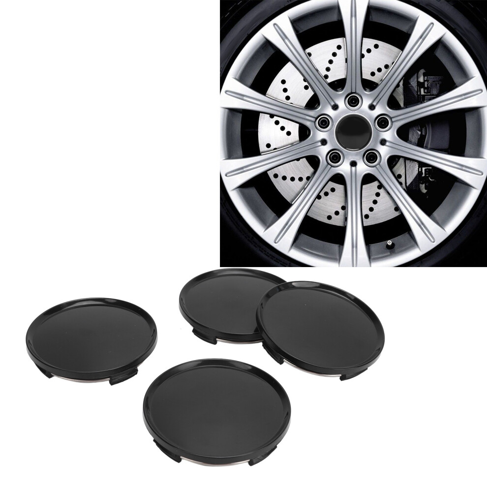 Set Of 4 63Mm Car Hub Center Caps Impact Proof Stylish Cover With Metal Clamp 4981335398146