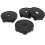 4 pièces de capuchons centraux de roue noirs de 60 mm avec trou 16