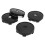 4 pièces de capuchons centraux de roue noirs de 60 mm avec trou 3