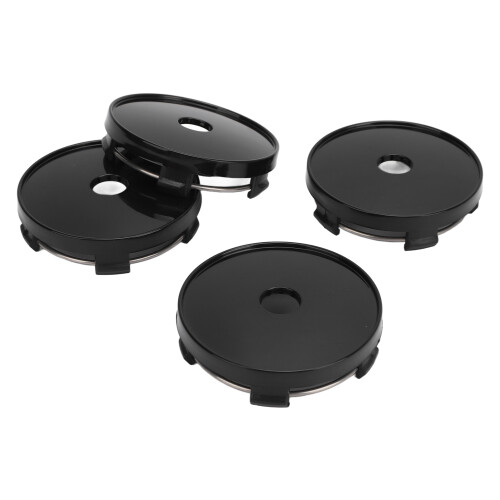 4 pièces de capuchons centraux de roue noirs de 60 mm avec trou 2
