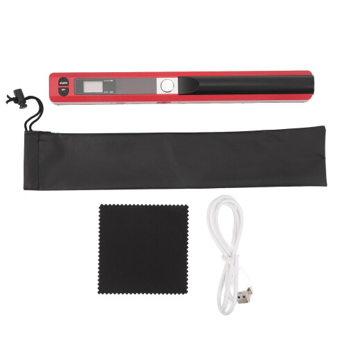 A4 900 DPI Portable Handheld Scanner 32GB Capacity Red 1