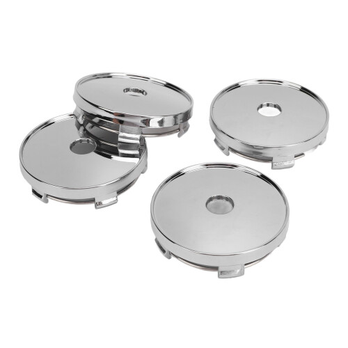 4 pièces de capuchons centraux de roue de 60 mm avec trou électroplaqués 2