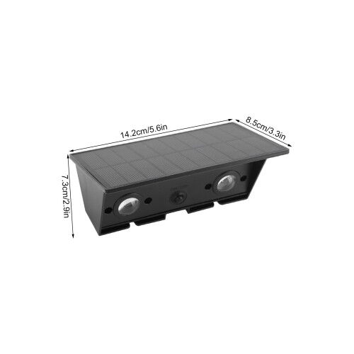IP54 Solar Wall Lights 4 LEDs 1500mAh Up Down Lighting Outdoor Use 1