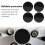 Capuchons centraux de moyeu de roue 56 mm - 4 pièces - noir 5