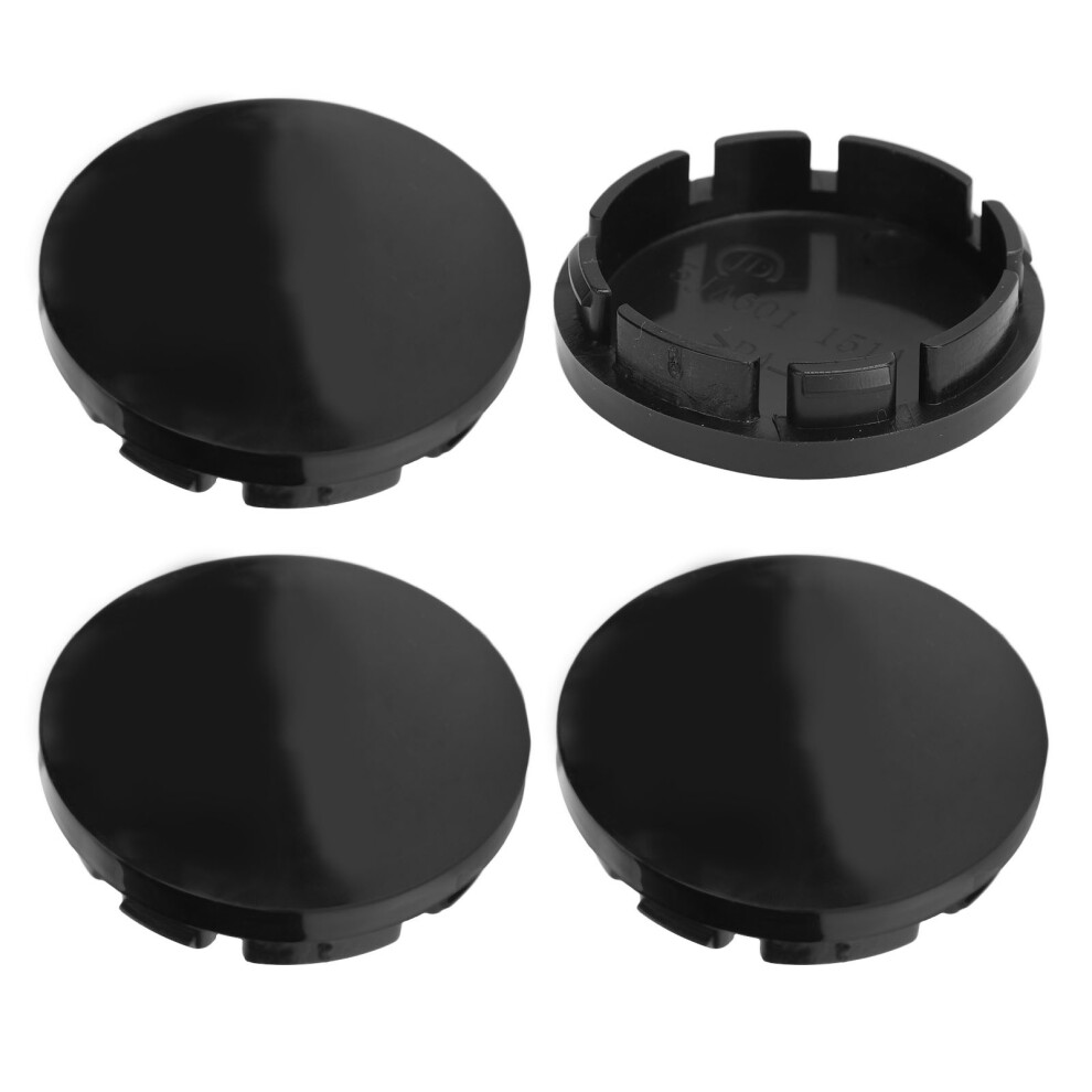 Universal 56Mm Hub Caps - 4Pcs Durable And Stylish Car Wheel Covers Black 4661335398314