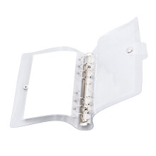 Carpeta organizadora de presupuesto transparente de 6 agujeros, PVC impermeable, 5k