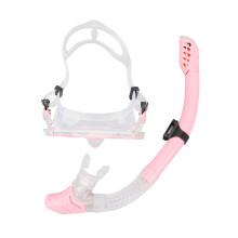 ultrascharfe pinke Taucherbrille mit verstellbarer Schnorchel - Silikon, Glas