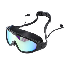 Gafas de natación de gran campo de visión, talla única, con baño de oro negro