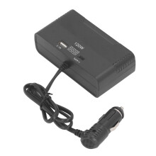 Caricatore USB per auto, splitter a 4 prese, 120 W, nero