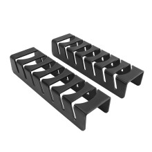 Acryl Baseball Cap Halter Rack mit 7 Hüten Kapazität Schwarz