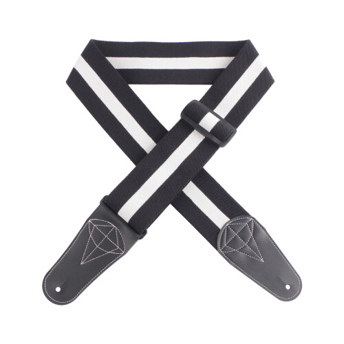 Correa elástica para guitarra de 220 cm, 14170,3 negro/blanco 2