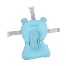 Weiche Baby-Badewannen-Stützkissen, niedliches atmungsaktives verstellbares Neugeborenen-Badewannenkissen, schwimmendes Kissenmatte, Blau B