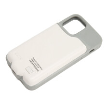 Batteriefach für iPhone 12 Mini, Ultra dünnes Silikongehäuse, 5200mAh tragbarer wiederverwendbarer, aufladbarer Schutzakku, erweiterte Batt