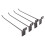 30PCS Black Iron Slatwall Panel Hooks, 20x0.42cm, Rust-Resistant 14