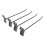 30PCS Black Iron Slatwall Panel Hooks, 20x0.42cm, Rust-Resistant 1