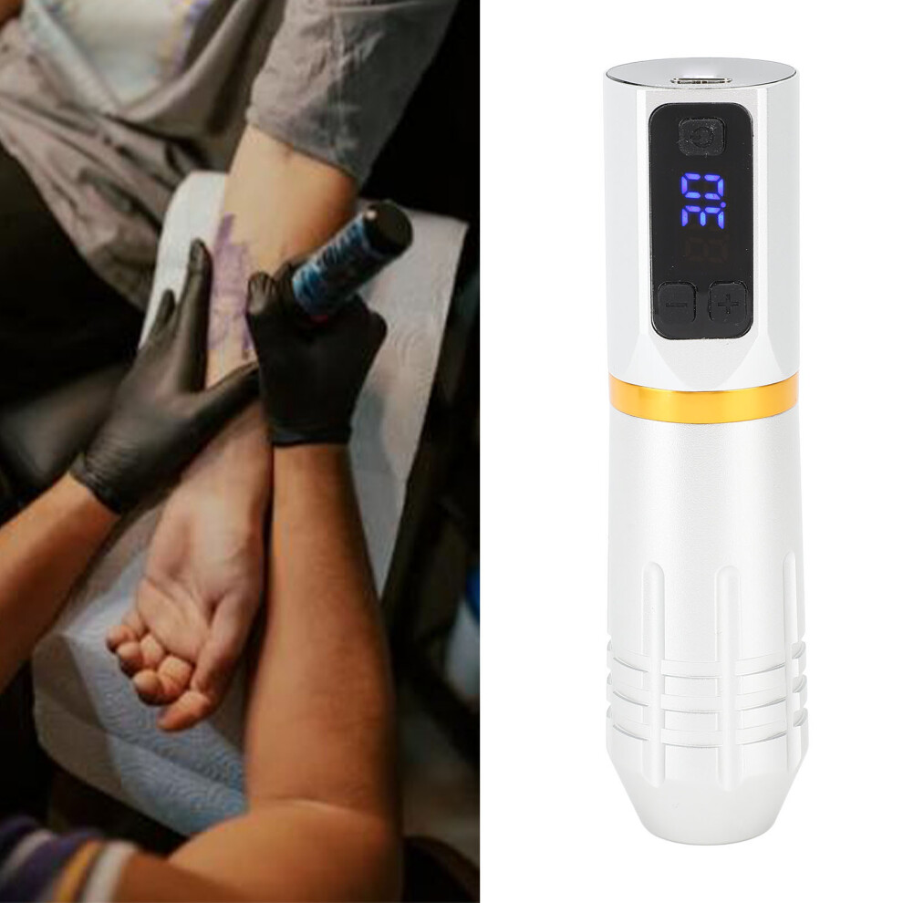 1500mAh Wireless Tattoo Pen, 3.5mm Stroke, Aluminum, USB-C