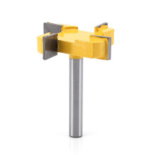 8 mm Shank CNC Spoilboard Surface Milling Cutter Bit, 4 Blades, Carbide Tipped Planer Cutter Plate