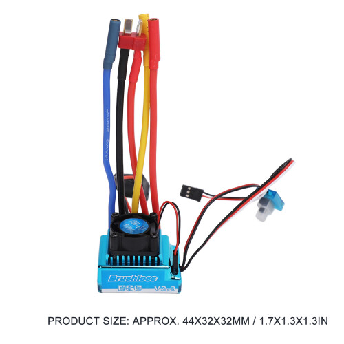 ESC brushless impermeabile da 120A 44x32x32mm 2-3S LiPo 1