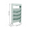Multi-Layer Blue Mobile Bookcase, 78.5x12x39.5cm, Large Capacity 2