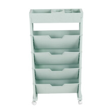 Multi-Layer Blue Mobile Bookcase, 78.5x12x39.5cm, Large Capacity