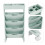 Multi-Layer Blue Mobile Bookcase, 78.5x12x39.5cm, Large Capacity 12