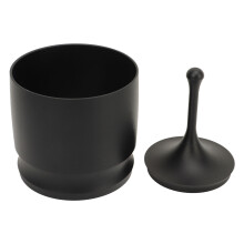 Anti Flying Coffee Powder Picker 58mm Aluminum Alloy Dosing Ring Black