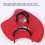 Rote Größe S PP-Silikon verstellbare Schwimm-Handpaddel 6