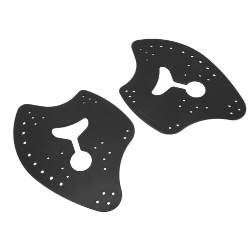 Paire de palettes de natation, réglables PP silicone, noir S