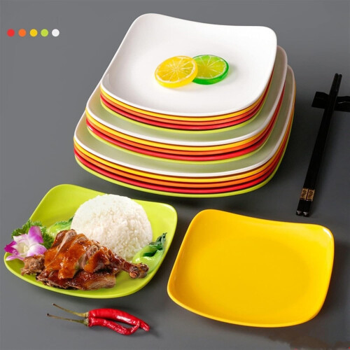Salad Plate Square Black For Western Dishes Tableware 2