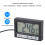 Kfz-Thermometer digital ABS schwarz 5.7x3.8x1.2cm 4