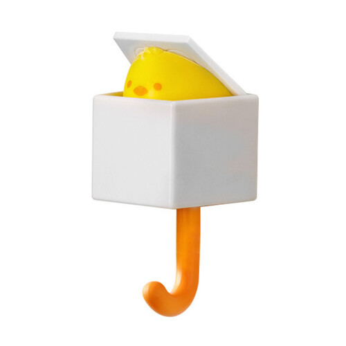 Crochet mural petit poulet jaune en ABS 3,3 lb 10,5x5cm 2