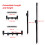 Soporte de banco de aluminio ajustable 15,5–23 cm / 30–50 cm 4