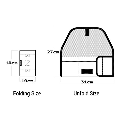 Saddle Mount Tool Roll Bag - Quick Release 600D Polyester Durable 1