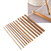 Conjunto de 12 ganchos de crochet 3.0-10.0 mm 15 cm bambú