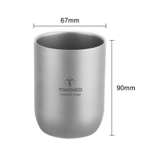 Gobelet de camping en titane 120ml/4oz & 240ml/8oz
