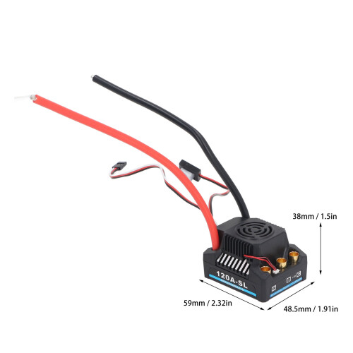 ESC brushless 120A 59x48.5x38mm coque en plastique 1
