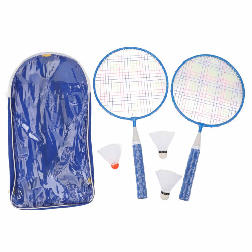 Set di racchette da badminton per bambini, 2 pezzi, blu metallico 2