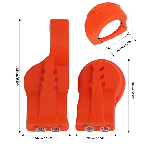 2 pièces de protège-fourche avant en ABS orange pour XC/XCF 1